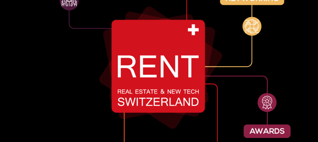 rent logo real estate and new tech